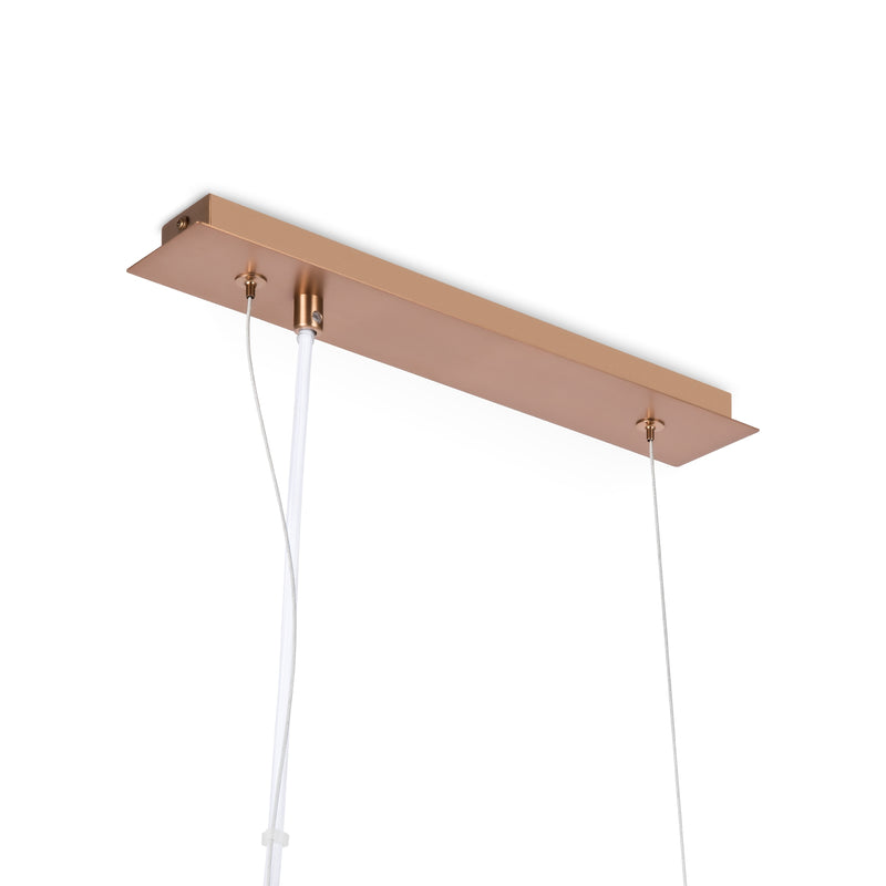 Maytoni Erich 5L linear suspension ceiling lamp, gold E14 H 37.3cm