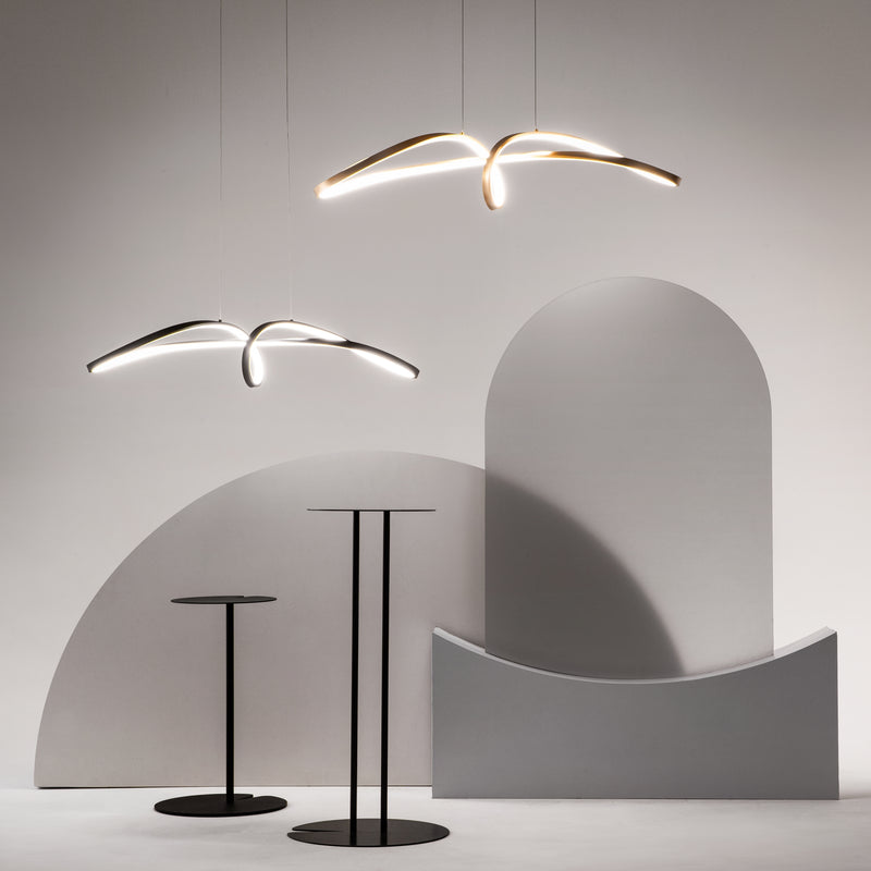 Suspension Maytoni Curve 1L, LED noire