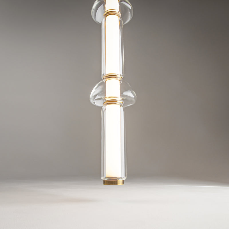 Maytoni Cosmo 1L linear suspension ceiling lamp, LED H 137.5cm