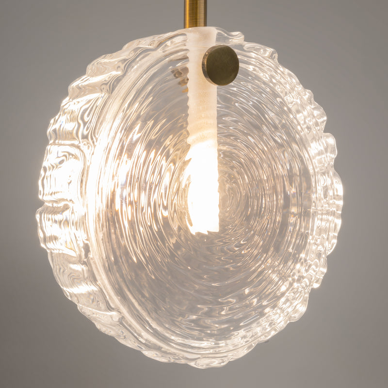 Maytoni Frozen 5L pendant lamp, brass G4 H 321cm