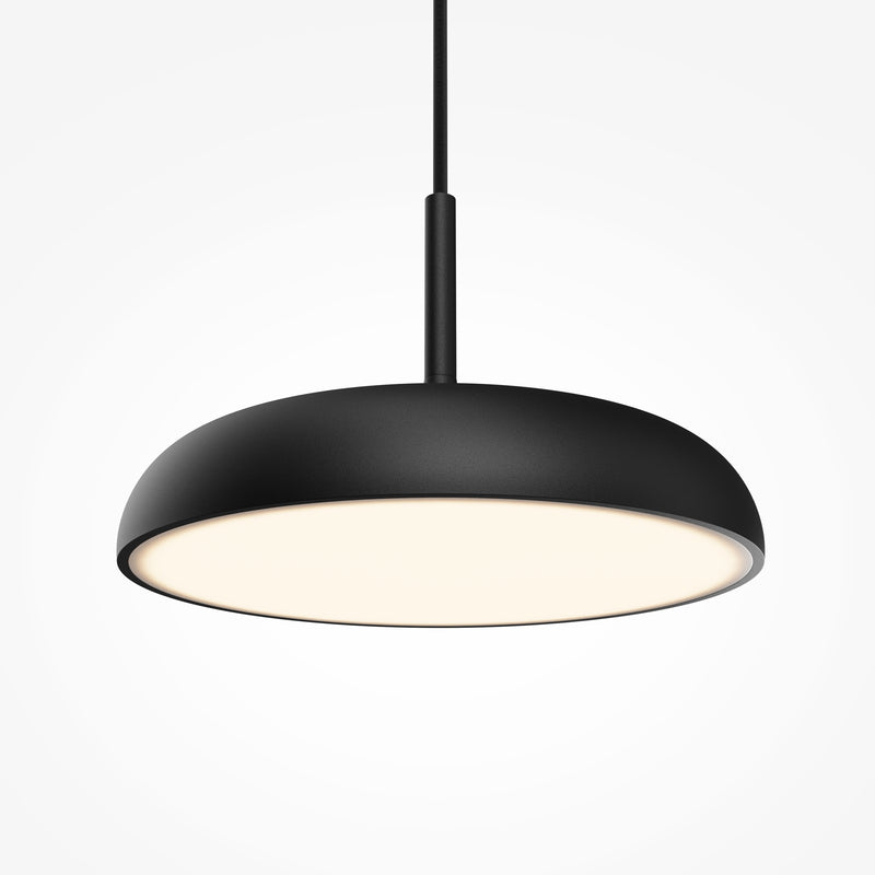 Maytoni Gerhard 1L pendant lamp, black LED D 30cm