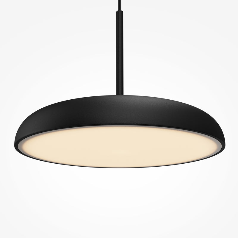 Maytoni Gerhard 1L pendant lamp, black LED D 40cm