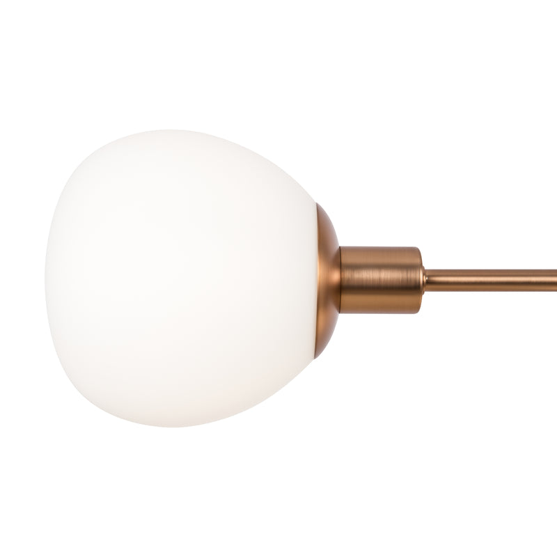 Maytoni Erich 5L linear suspension ceiling lamp, gold E14 H 37.3cm