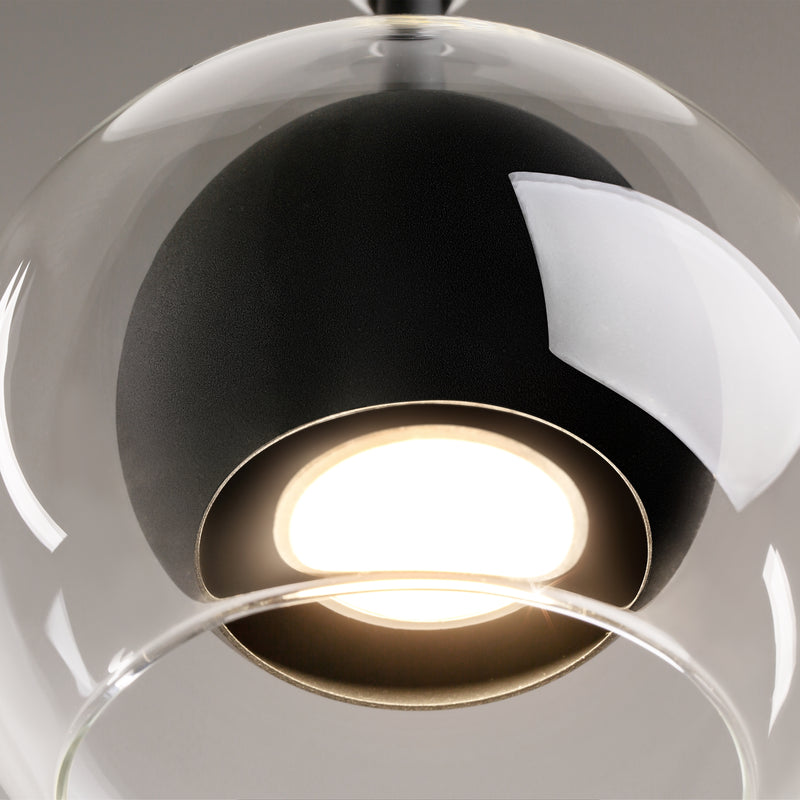 Maytoni Ros 1L pendant lamp, black GU10 D 16cm