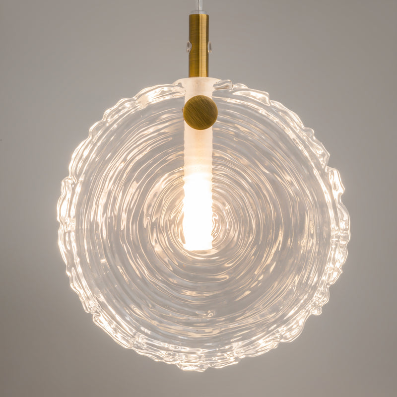 Maytoni Frozen 1L pendant lamp, brass G4 H 324cm