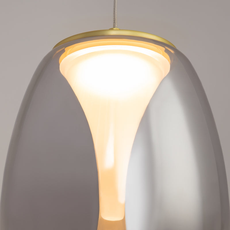 Maytoni Splash 1L pendant lamp, gold LED D 20cm