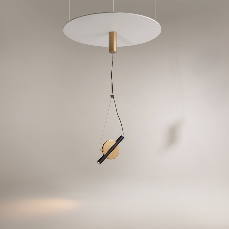 Maytoni Enigma 1L pendant lamp, brass LED D 30cm