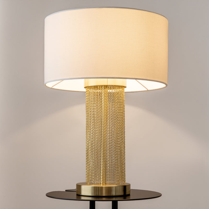 Maytoni Impressive 1L table lamp, gold E27 D 34cm