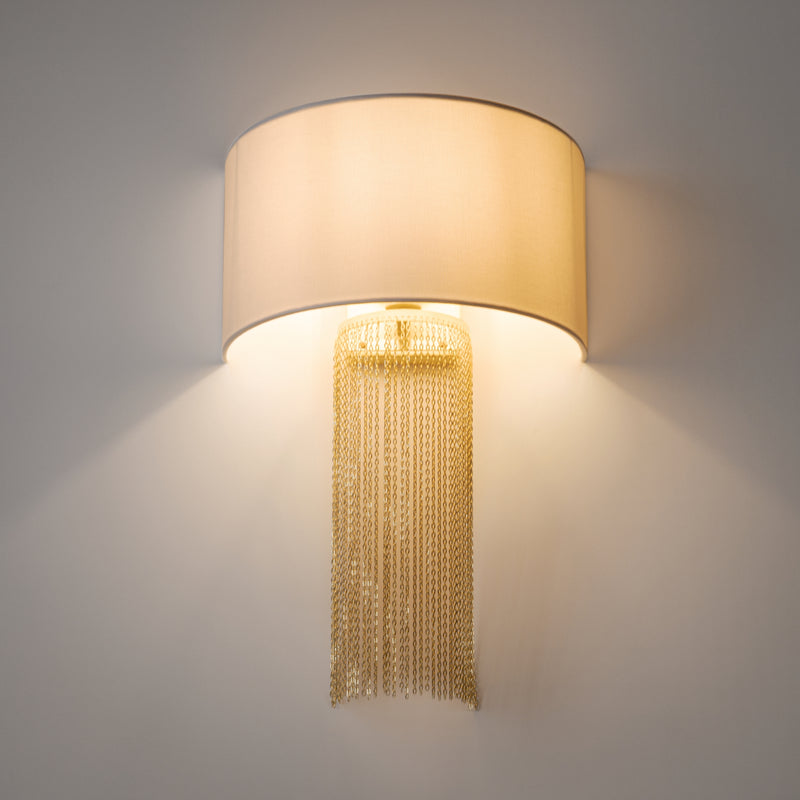 Maytoni Imponerende 1L vaskemaskine sconce væglampe, guld E14 H 47,5 cm