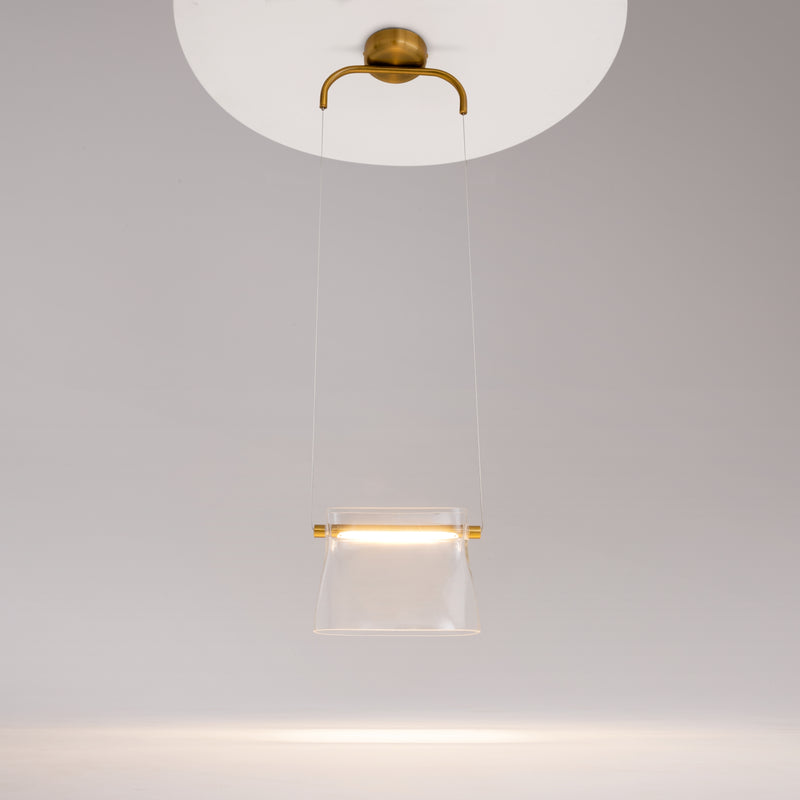 Maytoni Cabaret 1L pendant lamp, brass LED H 329cm