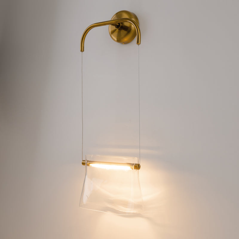 Maytoni Cabaret 1L wall sconce lamp, brass LED H 330cm