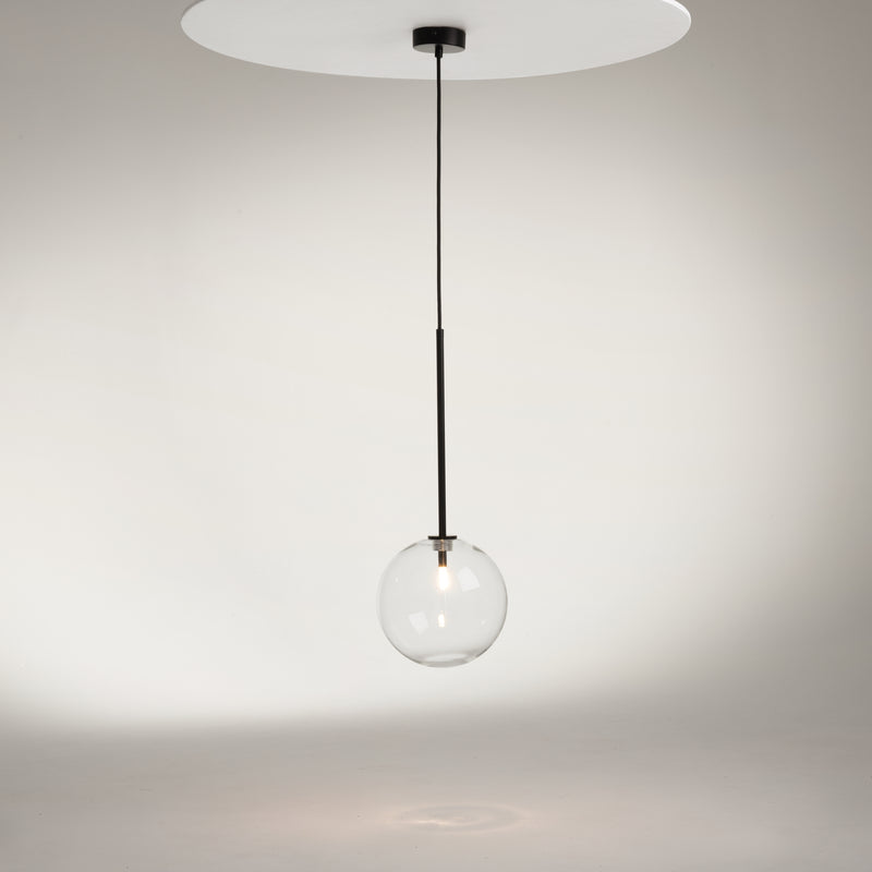 Maytoni Mood 1L pendant lamp, black G4 D 20cm