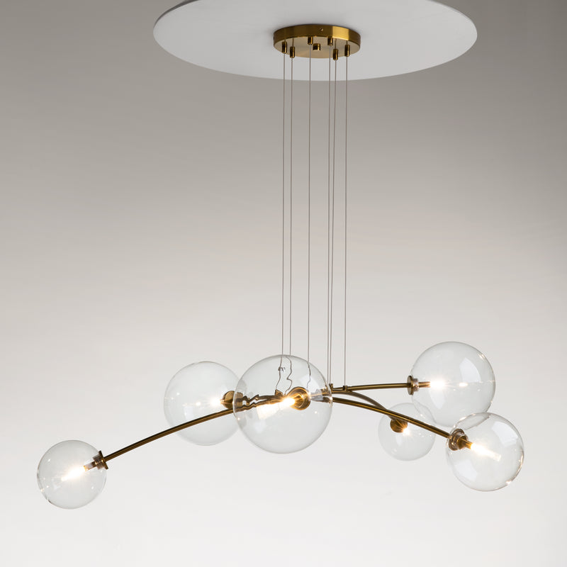 Maytoni Mood 6L pendant lamp, G4 H 340.7cm