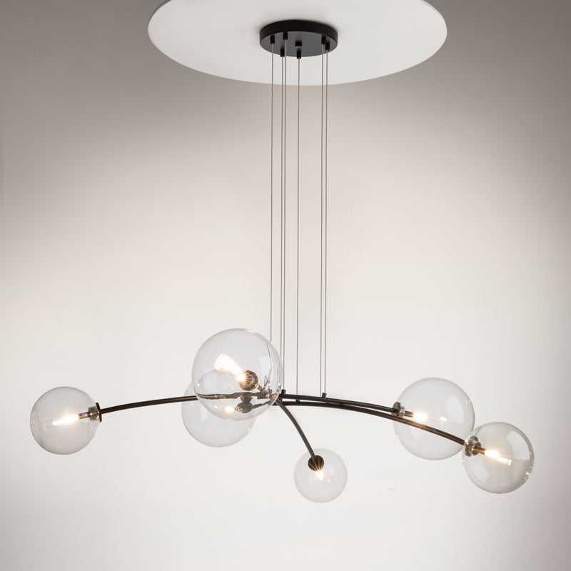 Maytoni Mood 6L pendant lamp, G4 H 340.7cm