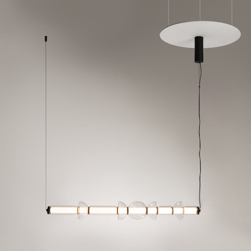 Maytoni Cosmo 1L lineær ophængt loftslampe, LED H 137,5cm