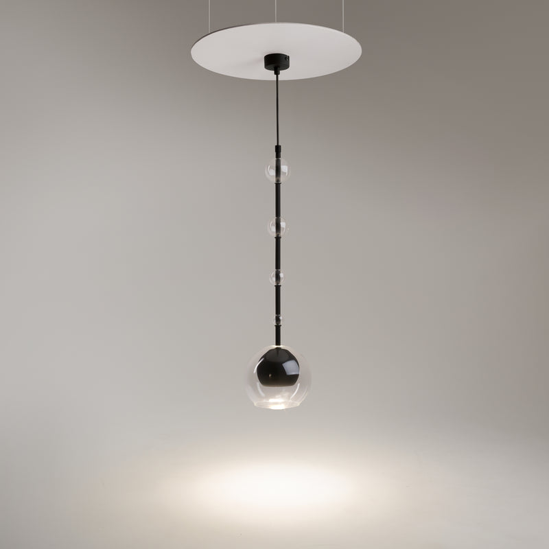 Maytoni Ros 1L pendant lamp, black GU10 D 16cm