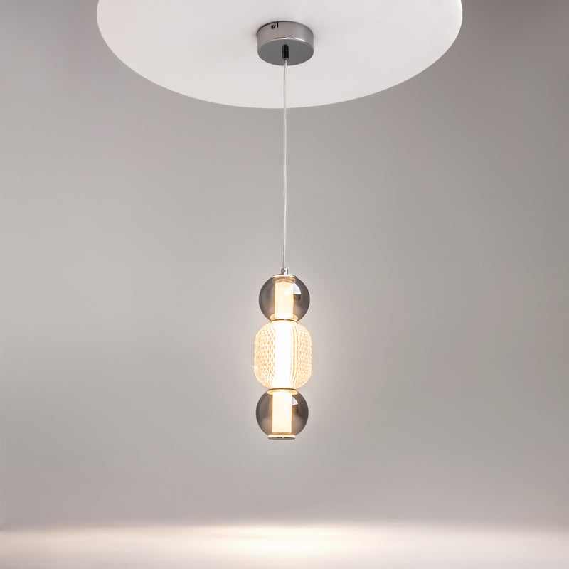 Maytoni Drop 1L pendant lamp, chrome LED D 12cm