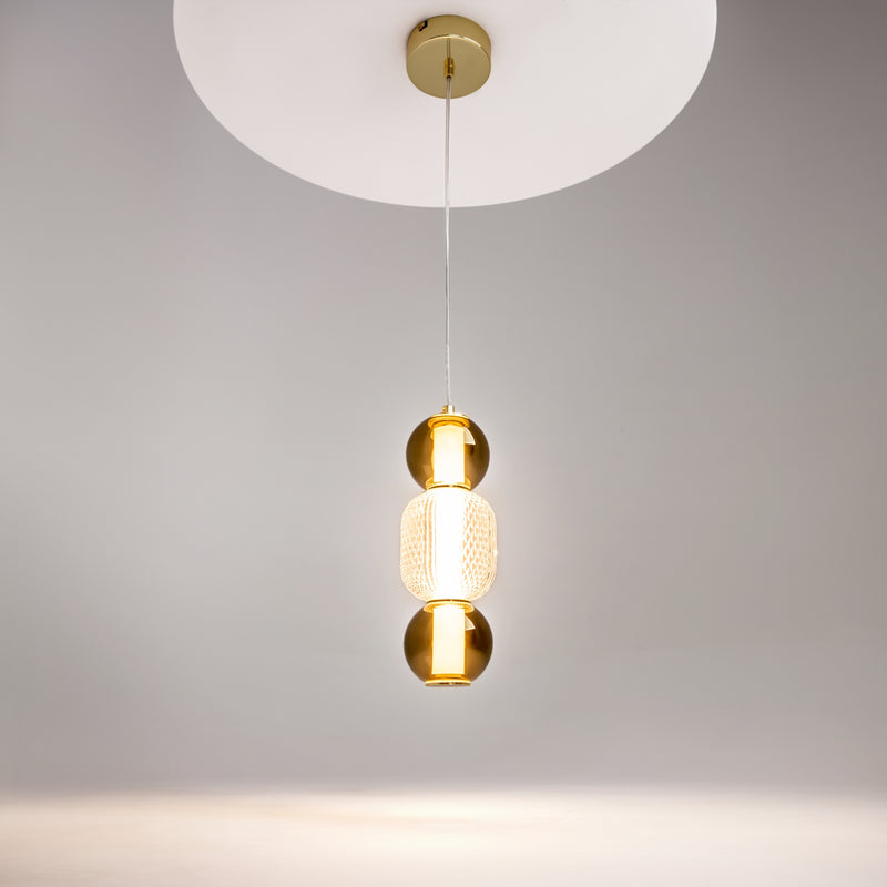 Maytoni Drop 1L pendant lamp, chrome LED D 12cm