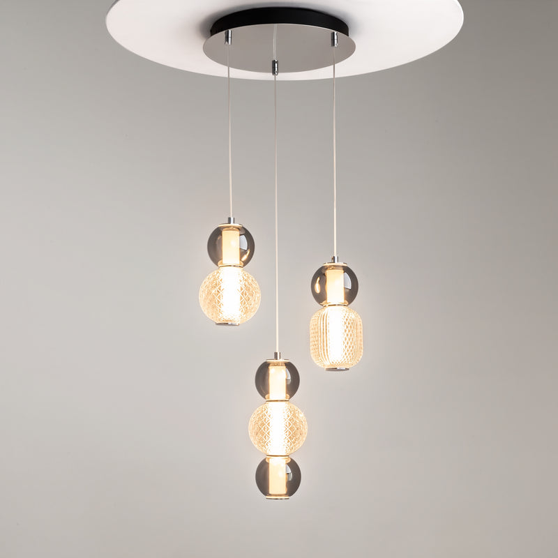 Maytoni Drop 1L pendant lamp, chrome LED D 38cm