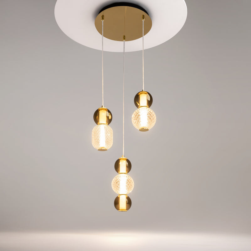 Maytoni Drop 1L pendant lamp, chrome LED D 38cm