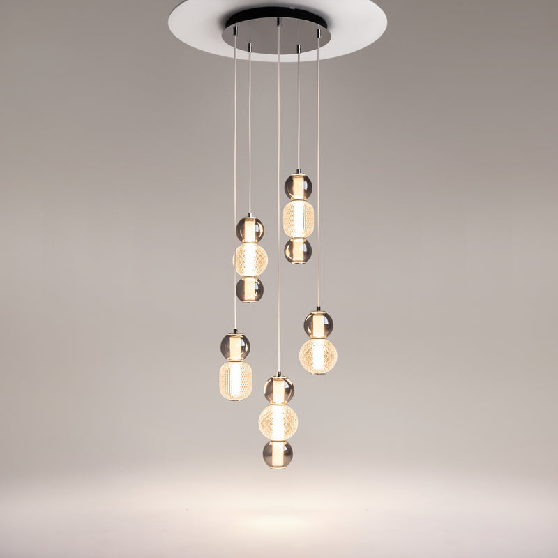 Maytoni Drop 1L pendant lamp, chrome LED D 43cm