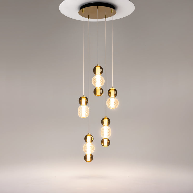 Maytoni Drop 1L pendant lamp, chrome LED D 43cm