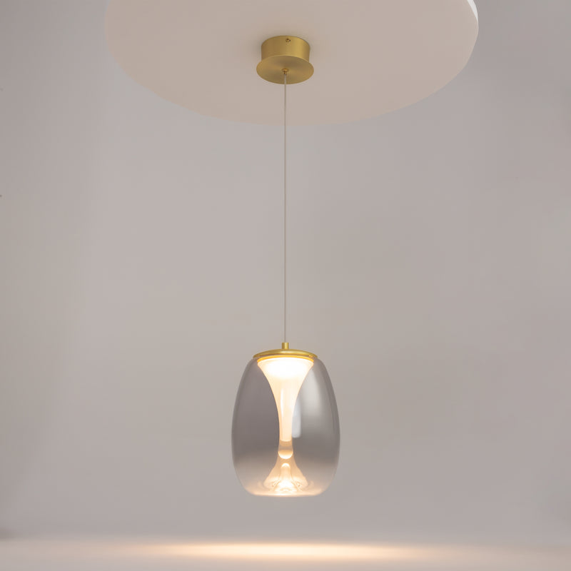 Maytoni Splash 1L pendant lamp, gold LED D 20cm