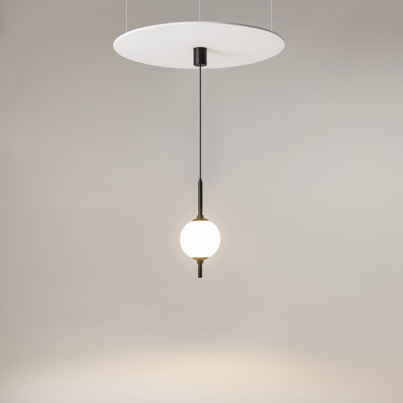 Maytoni The Sixth Sense 1L pendant lamp, black LED D 18cm