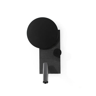 KLEE Right black wall lamp with reader
