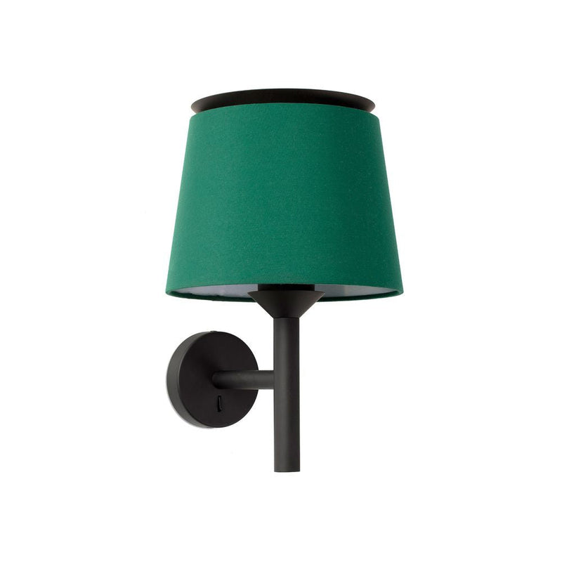 SAVOY Black/green wall lamp