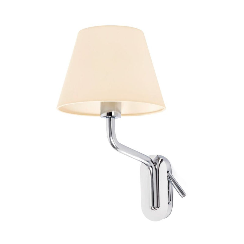 ETERNA Left chrome/beige table lamp with reader