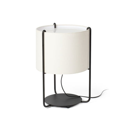 DRUM Black/beige table lamp