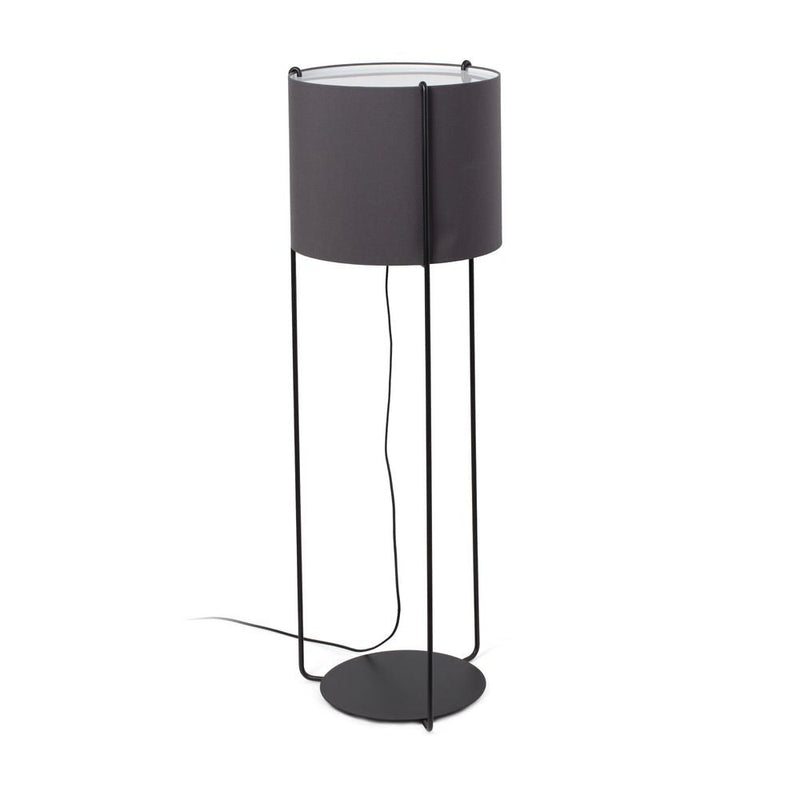 DRUM Black/grey floor lamp