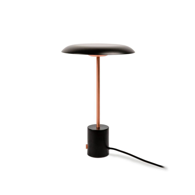 HOSHI Black and brushed copper table lamp