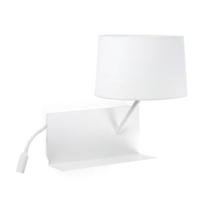 HANDY White wall lamp with LED right reader