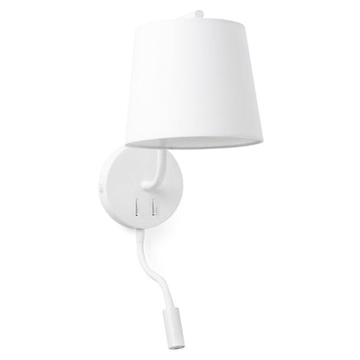 BERNI White wall lamp with reader