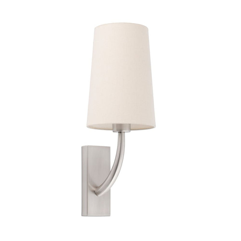 REM Matt nickel/beige wall lamp