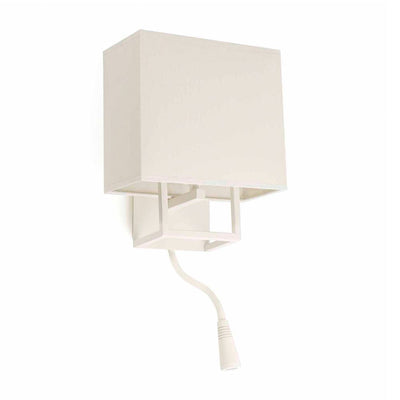 VESPER White wall lamp with reader