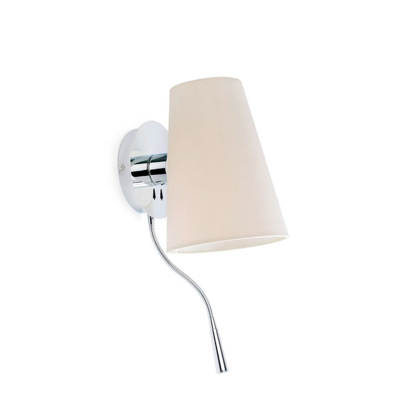 LUPE Chrome wall lamp with reader