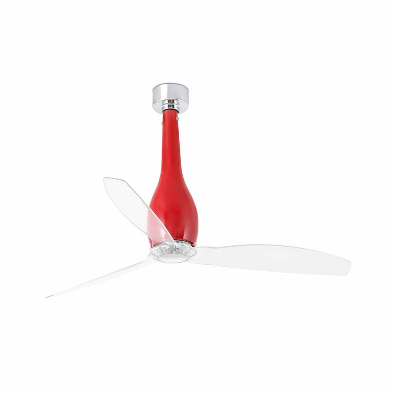 ETERFAN M Shiny red/transparent fan with DC motor