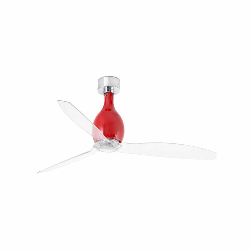 MINI ETERFAN M Shiny red/transparent fan with DC motor