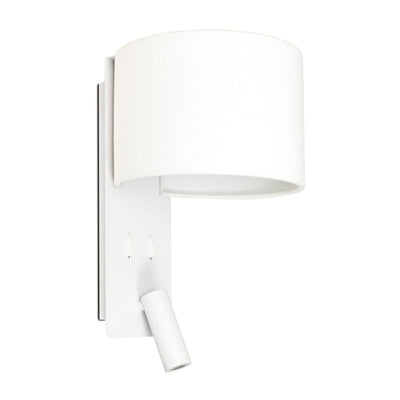 FOLD White wall lamp with reader