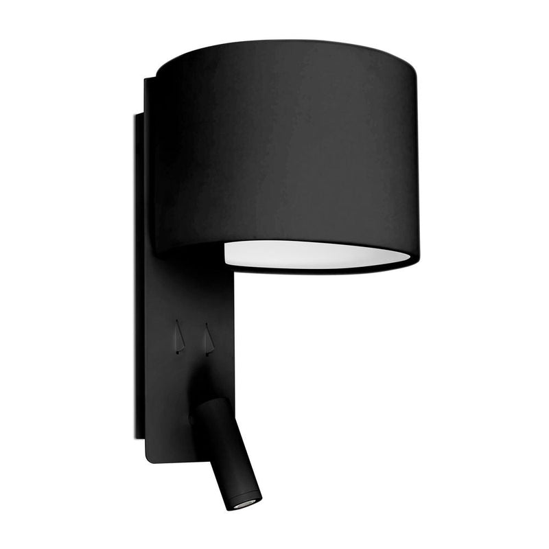FOLD Black wall lamp with reader