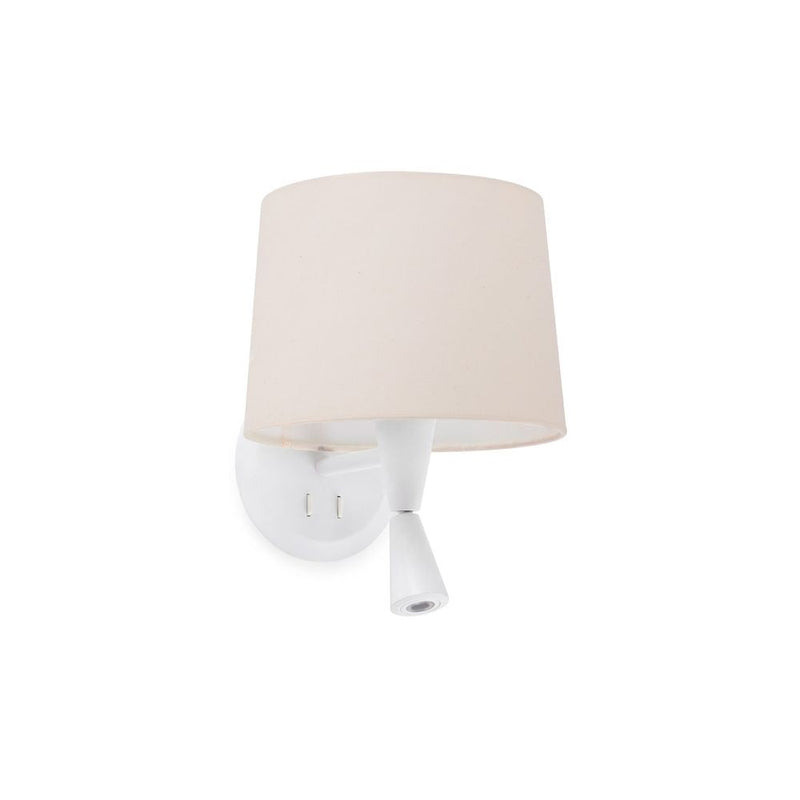 CONGA White/beige wall lamp with reader
