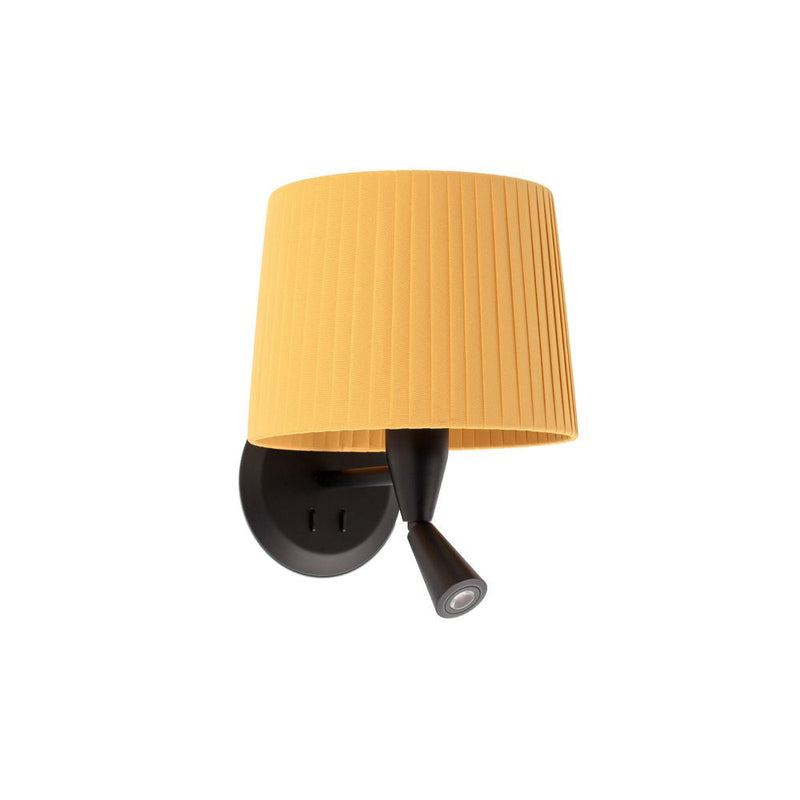 SAMBA Black/ribbon yellow wall lamp with reader