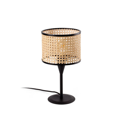 MAMBO S Black/rattan table lamp