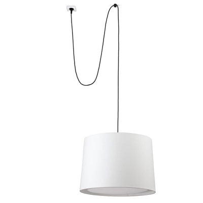 CONGA White pendant lamp with plug