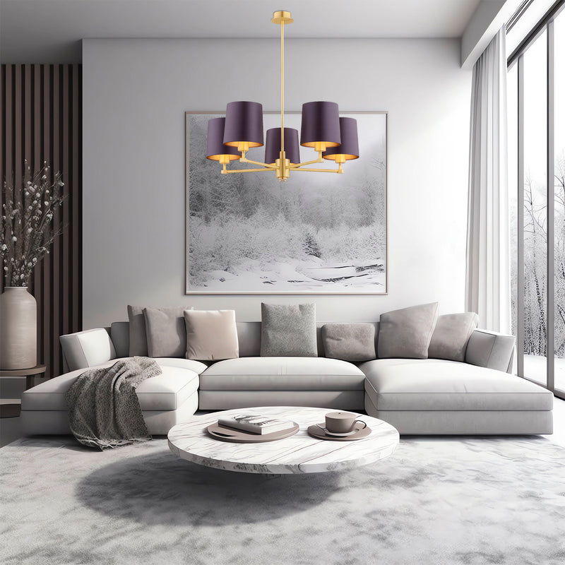 Argon Princeton 5L chandelier E27 H 74cm