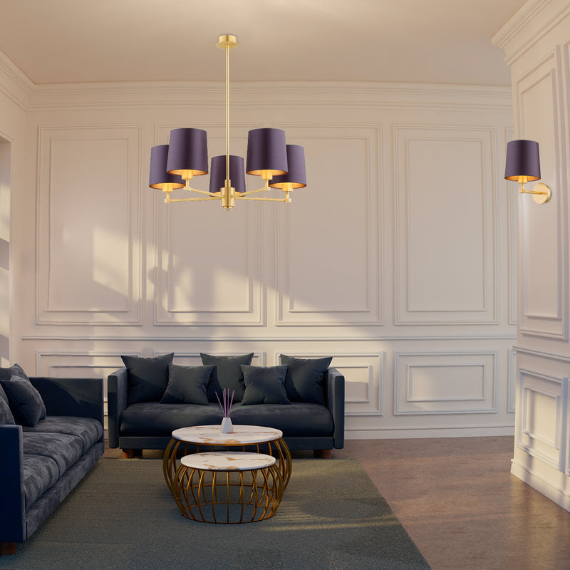 Argon Princeton 5L chandelier E27 H 74cm