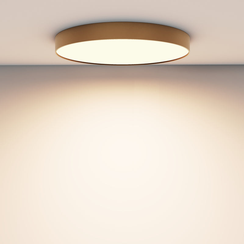 Maytoni Zon 1L flush mount ceiling lamp, black LED D 60cm